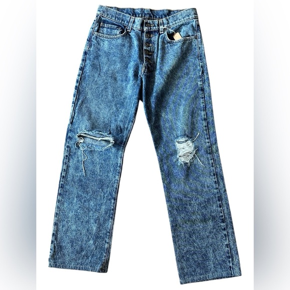Carmar Acid Wash Button Fly Straight Leg Sz 27 Jeans EUC - Picture 1 of 6